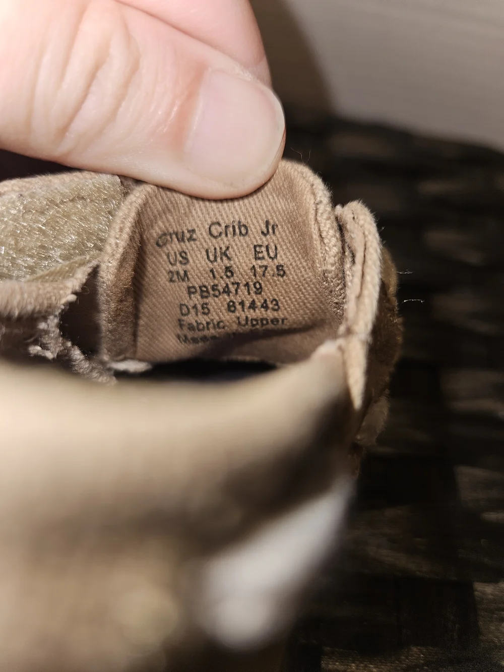 Sperry Tan Canvas Baby Boat Shoes with White Laces